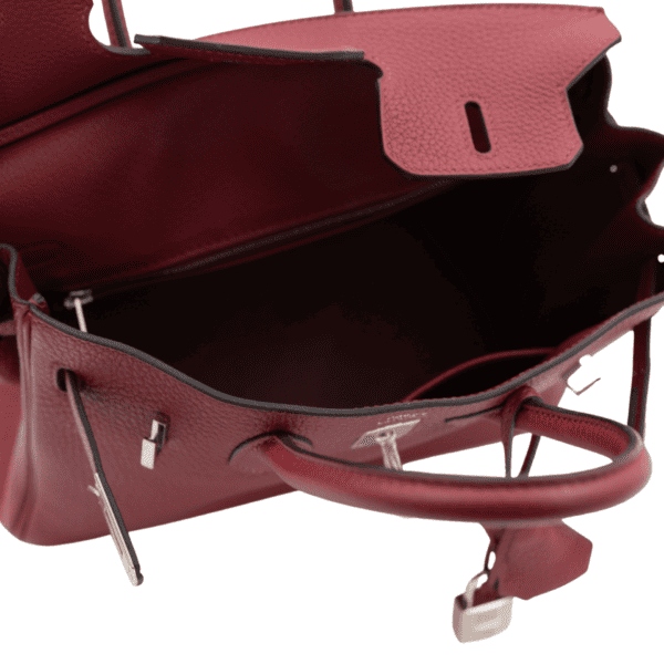 Hermes Birkin25 Clemence rouge grenat PHW Hermes Birkin25 Clemence rouge grenat PHW