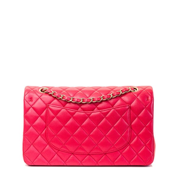 Chanel Classic Medium Fuchsia Lambskin GHW Chanel Classic Medium Fuchsia Lambskin GHW