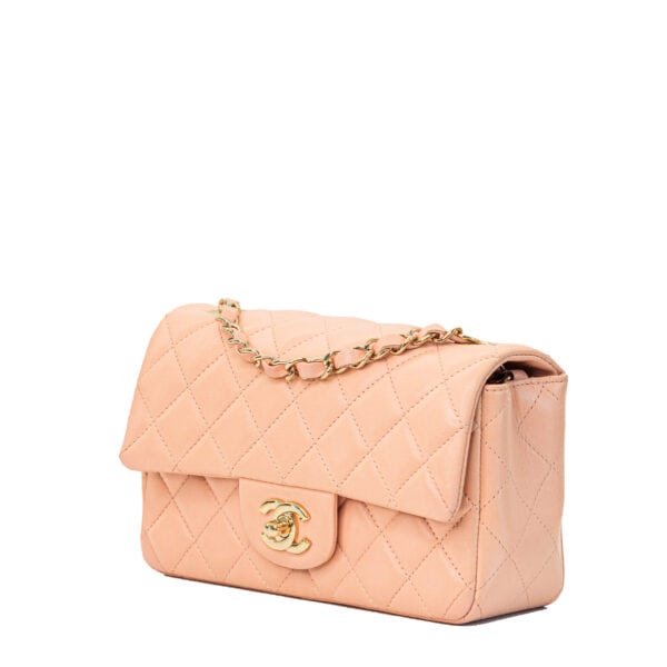 Chanel Classic Mini Rectangular Nude Pink GHW Chanel Classic Mini Rectangular Nude Pink GHW