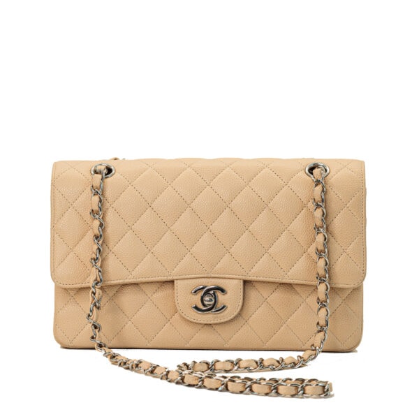 Chanel Classic Medium Beige Caviar SHW Chanel Classic Medium Beige Caviar SHW