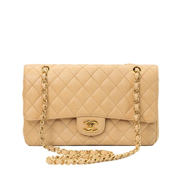 Chanel Classic medium Beige Caviar GHW Chanel Classic medium Beige Caviar GHW