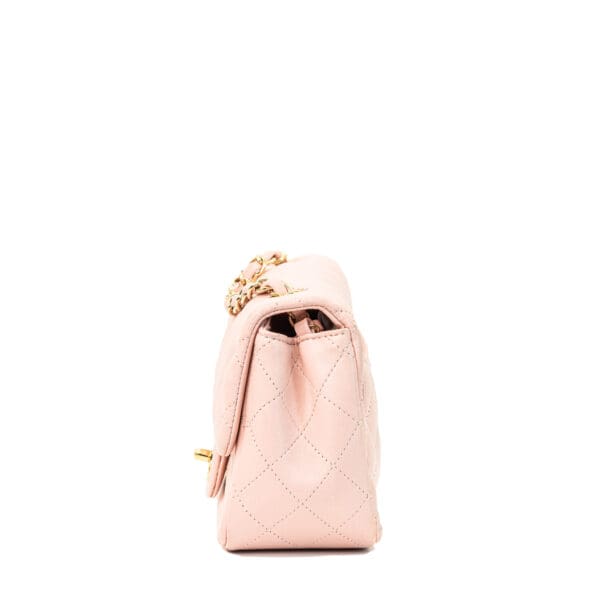 Chanel Classic Mini Square Pink GHW Chanel Classic Mini Square Pink GHW