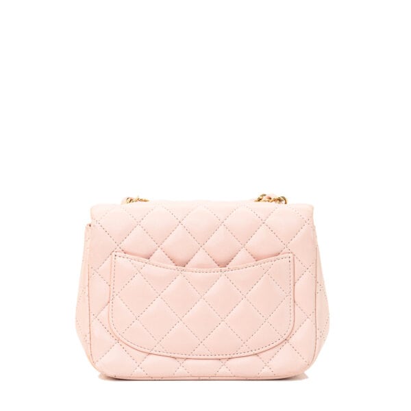 Chanel Classic Mini Square Pink GHW Chanel Classic Mini Square Pink GHW