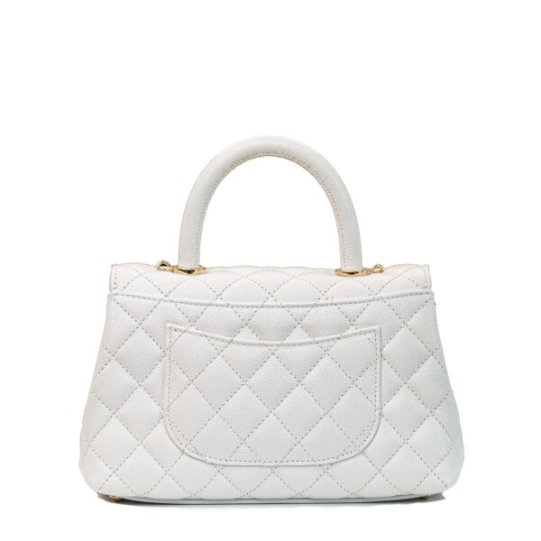 Chanel Coco Handle Small White Caviar GHW Chanel Coco Handle Small White Caviar GHW