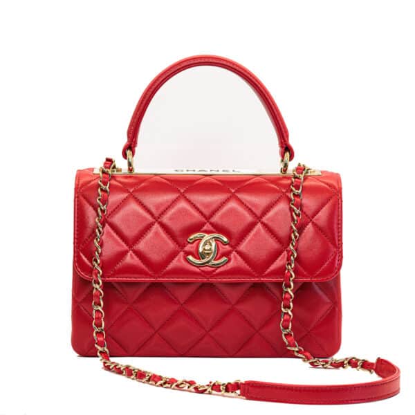 Chanel Trendy CC Small Red Lambskin GHW Chanel Trendy CC Small Red Lambskin GHW