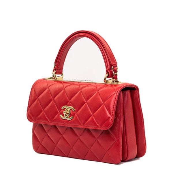 Chanel Trendy CC Small Red Lambskin GHW Chanel Trendy CC Small Red Lambskin GHW