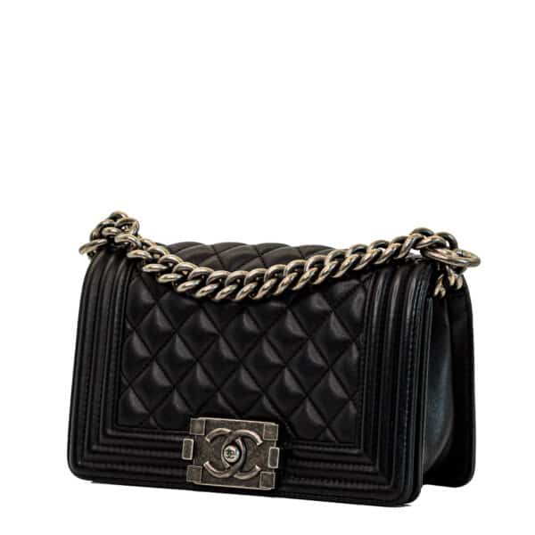 Chanel Boy Small Black Lambskin RHW Chanel Boy Small Black Lambskin RHW