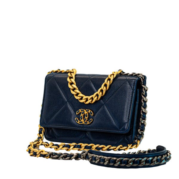 Chanel 19 WOC Lambskin Navy GHW Chanel 19 WOC Lambskin Navy GHW