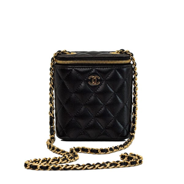 Chanel Mini Vanity-On-Chain Black Lambskin GHW Chanel Mini Vanity-On-Chain Black Lambskin GHW