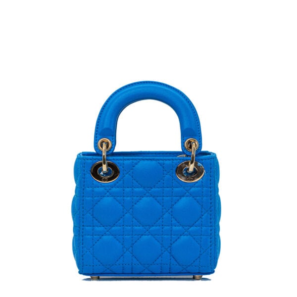 Dior Lady Micro Lambskin Blue CGHW Dior Lady Micro Lambskin Blue CGHW