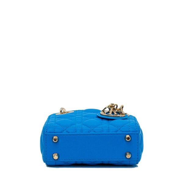 Dior Lady Micro Lambskin Blue CGHW Dior Lady Micro Lambskin Blue CGHW