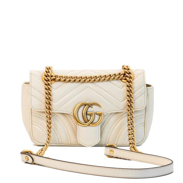 Gucci Marmont Mini White GHW Gucci Marmont Mini White GHW