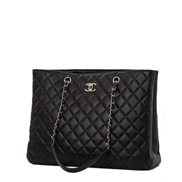 Chanel Classic Tote Bag Black Calfskin SHW Chanel Classic Tote Bag Black Calfskin SHW