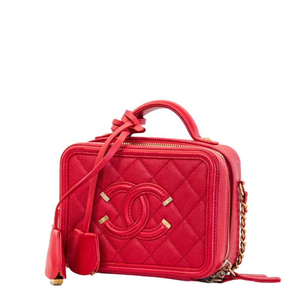 Chanel Vanity Case Small Caviar Red GHW Chanel Vanity Case Small Caviar Red GHW