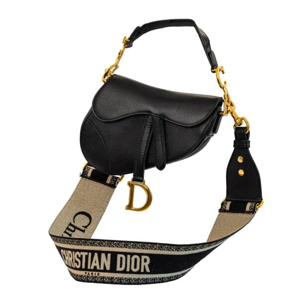 Dior Saddle Mini Black Calfskin GHW Dior Saddle Mini Black Calfskin GHW