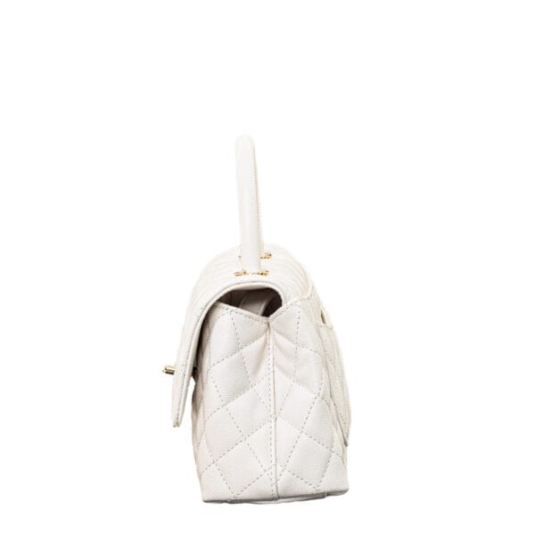 Chanel Coco Handle Small White Caviar GHW Chanel Coco Handle Small White Caviar GHW