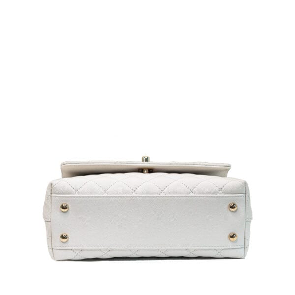 Chanel Coco Handle Small White Caviar GHW Chanel Coco Handle Small White Caviar GHW
