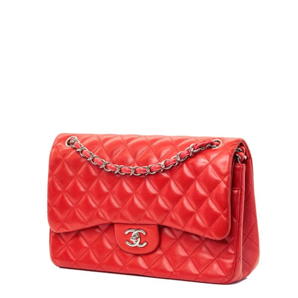 Chanel Classic Jumbo Red Lambskin SHW Chanel Classic Jumbo Red Lambskin SHW