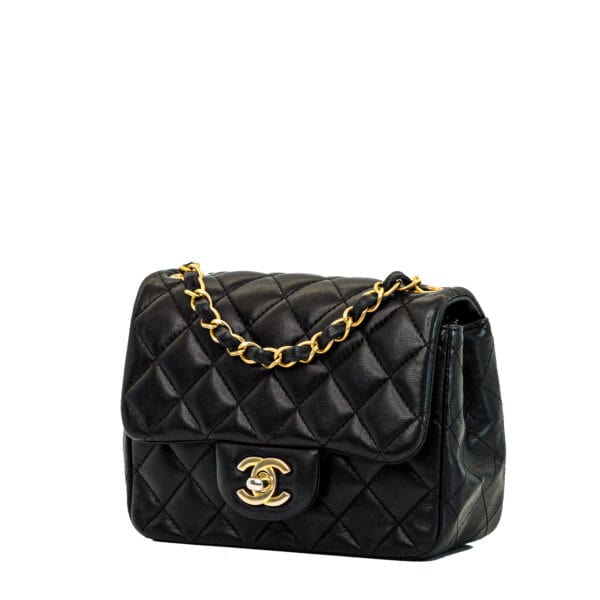 Chanel Classic Mini Square Black GHW Chanel Classic Mini Square Black GHW