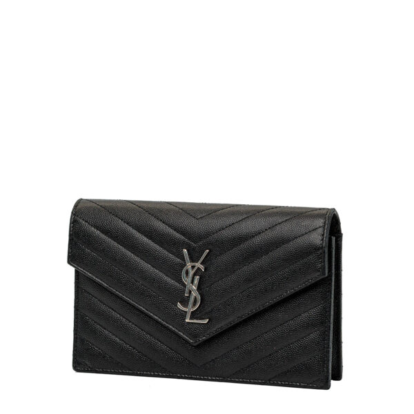YSL Kate Black Envelope Bag on Chain SHW YSL Kate Black Envelope Bag on Chain SHW