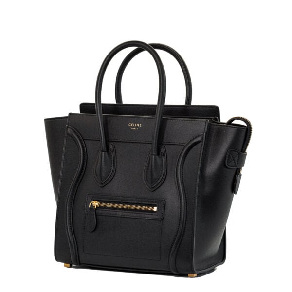 Celine Mini Luggage Smooth Black Calfskin Celine Mini Luggage Smooth Black Calfskin