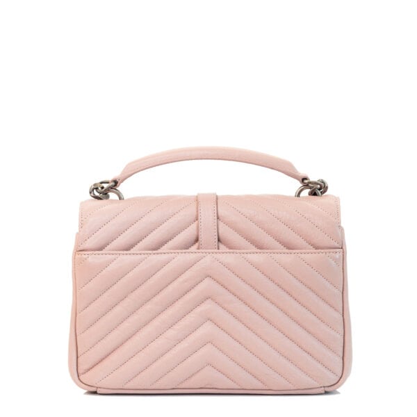 YSL Medium College in Quilted Leather Rose Antic YSL Medium College in Quilted Leather Rose Antic