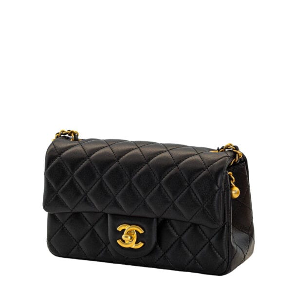 Chanel Classic Mini Rectangular Pearl Crush Black Antique GHW Chanel Classic Mini Rectangular Pearl Crush Black Antique GHW