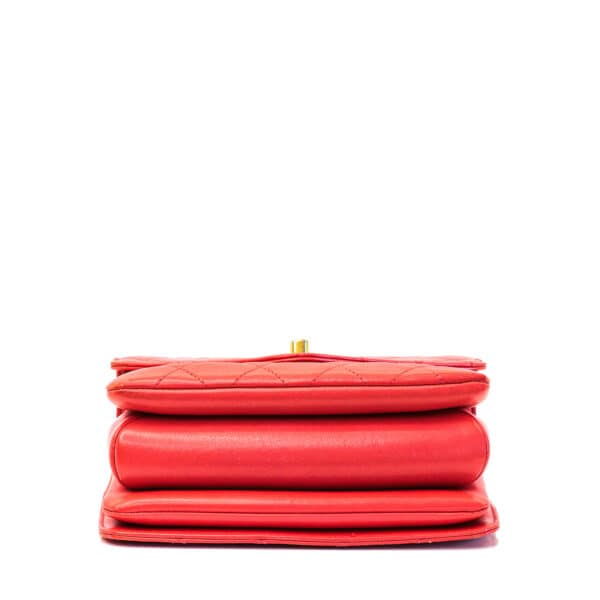 Chanel Top Handle Envelope Flap Bag Red Calfskin GHW Chanel Top Handle Envelope Flap Bag Red Calfskin GHW