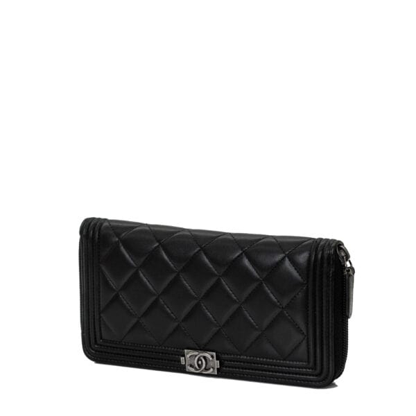 Chanel Boy Long Zipped Wallet Black Caviar SHW Chanel Boy Long Zipped Wallet Black Caviar SHW