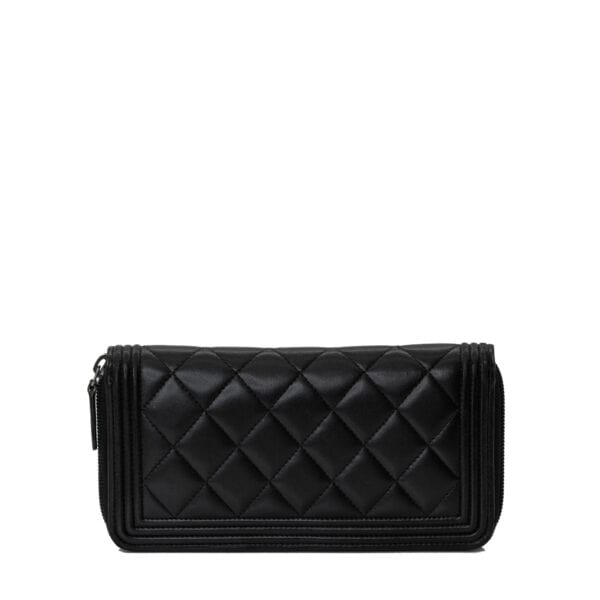 Chanel Boy Long Zipped Wallet Black Caviar SHW Chanel Boy Long Zipped Wallet Black Caviar SHW