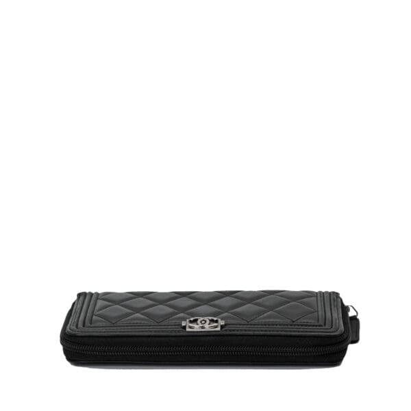 Chanel Boy Long Zipped Wallet Black Caviar SHW Chanel Boy Long Zipped Wallet Black Caviar SHW