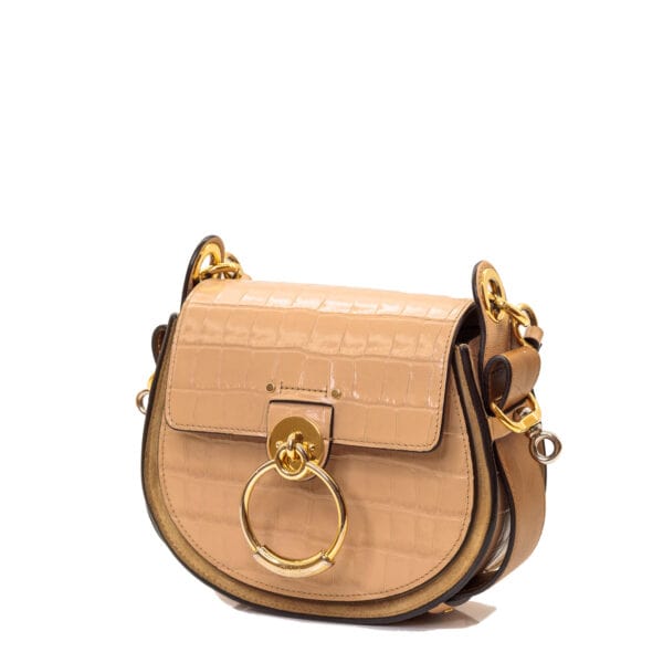 Chloé Small Tess Bag Beige Suede Calfskin GHW Chloé Small Tess Bag Beige Suede Calfskin GHW