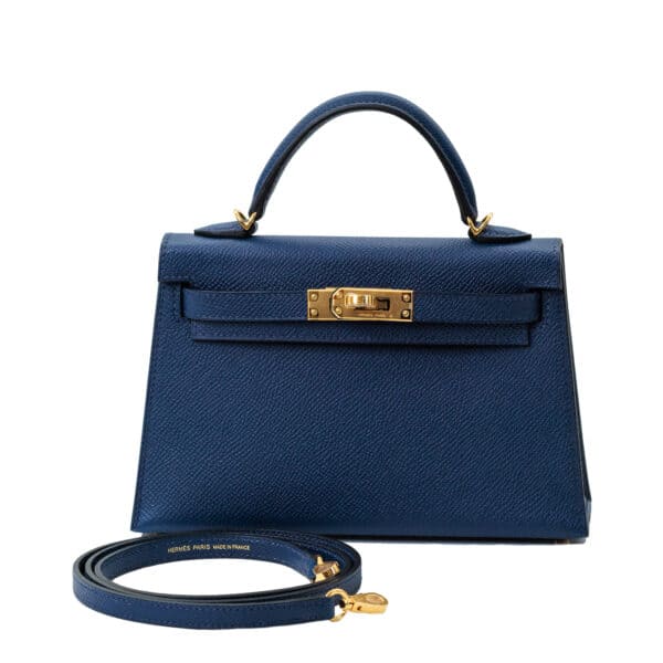 Mini Kelly 20 Epsom Navy Blue GHW Mini Kelly 20 Epsom Navy Blue GHW