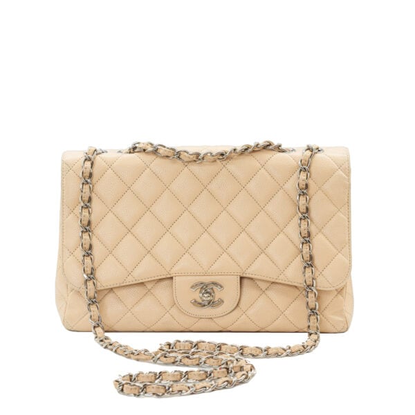 Classic Jumbo Double Flap Black Caviar SHW Classic Jumbo Double Flap Black Caviar SHW