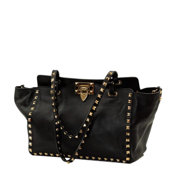 Valentino Small Rockstud Bag Black Calfskin GHW Valentino Small Rockstud Bag Black Calfskin GHW