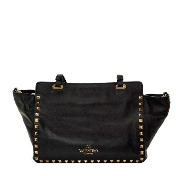 Valentino Small Rockstud Bag Black Calfskin GHW Valentino Small Rockstud Bag Black Calfskin GHW