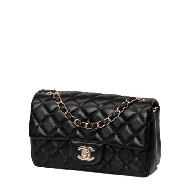 Chanel Classic Mini Rectangular Black Lambskin CGHW Chanel Classic Mini Rectangular Black Lambskin CGHW