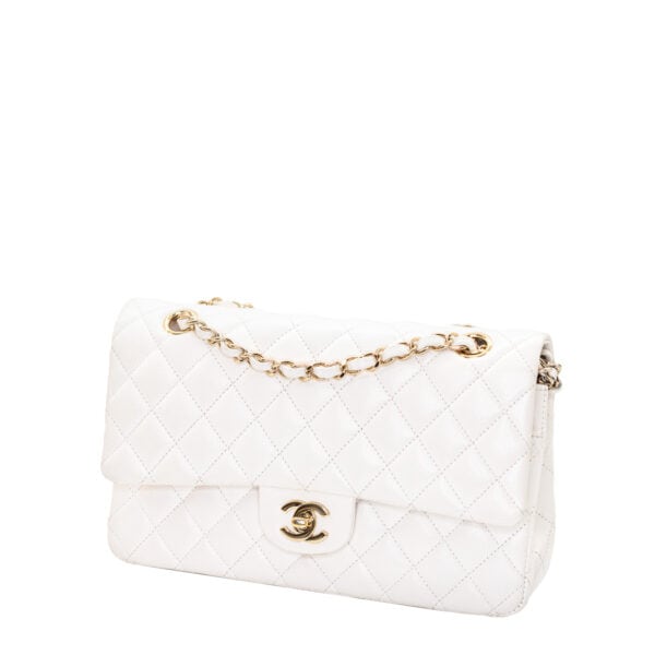 Chanel Classic Medium White Caviar GHW Chanel Classic Medium White Caviar GHW