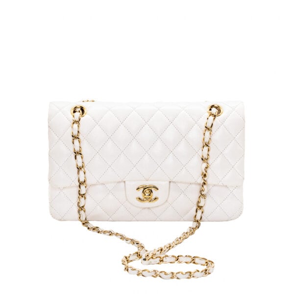 Chanel Classic Medium White Caviar GHW Chanel Classic Medium White Caviar GHW