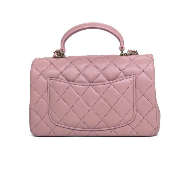 Chanel Mini Rectangular Top Handle Pink Lambskin CGHW_4 Chanel Mini Rectangular Top Handle Pink Lambskin CGHW_4