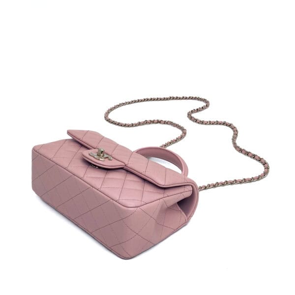 Chanel Mini Rectangular Top Handle Pink Lambskin CGHW_6 Chanel Mini Rectangular Top Handle Pink Lambskin CGHW_6