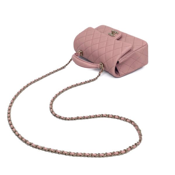 Chanel Mini Rectangular Top Handle Pink Lambskin CGHW_7 Chanel Mini Rectangular Top Handle Pink Lambskin CGHW_7
