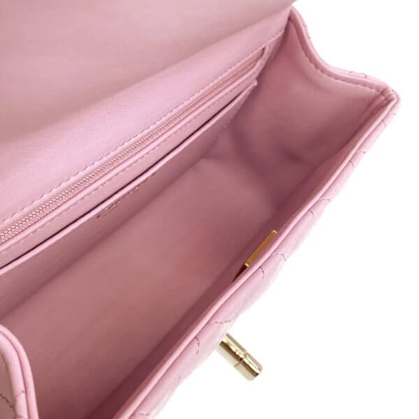 Chanel Mini Rectangular Top Handle Pink Lambskin CGHW_8 Chanel Mini Rectangular Top Handle Pink Lambskin CGHW_8