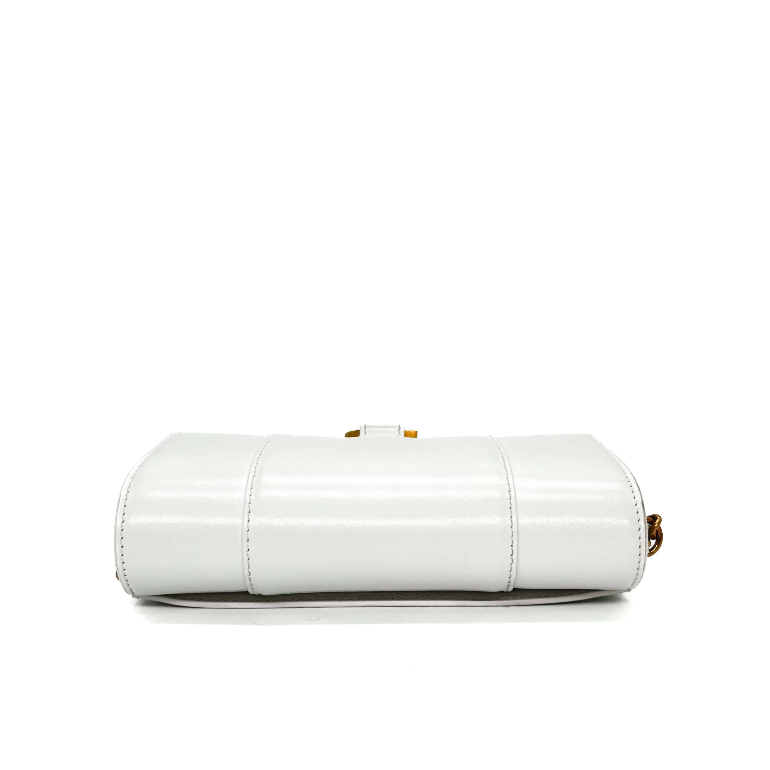 Hourglass WOC White Calfskin - LovedBags