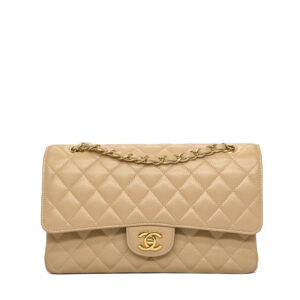 Chanel Classic Medium Beige Caviar GHW - !HUUTOKAUPPA!
