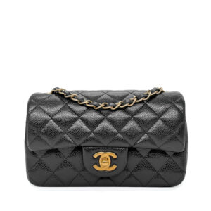 Chanel Classic Mini Rectangular Black Caviar AGHW