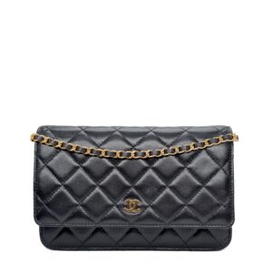 Chanel WOC Black Lambskin GHW