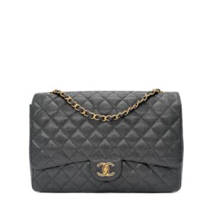 Chanel Double Flap Maxi Black Caviar GHW
