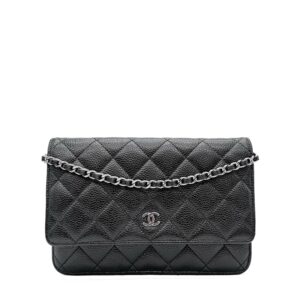 Chanel Classic WOC Black Caviar SHW
