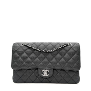 Chanel Classic Medium Black Caviar SHW